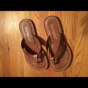 Bernado all leather sandal made in Italy